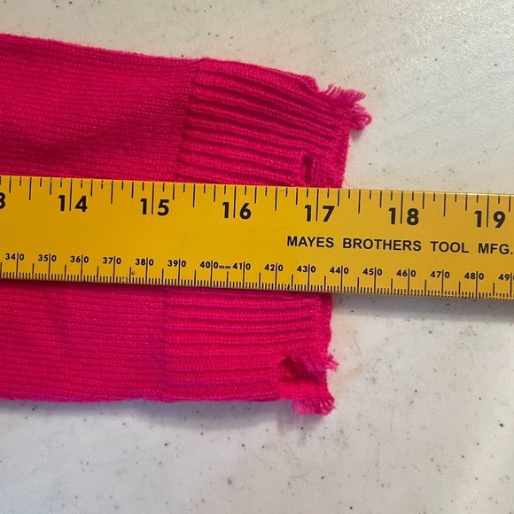 Evereve Conroy Hot Pink Distressed Cropped Cardigan Alison Joy NWT Size Small - Picture 13 of 14